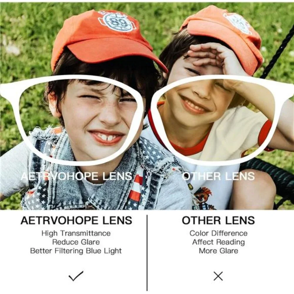 Girl Ultra-Light Blue Light Blocking Glasses with‎ Case for Kids and Teens